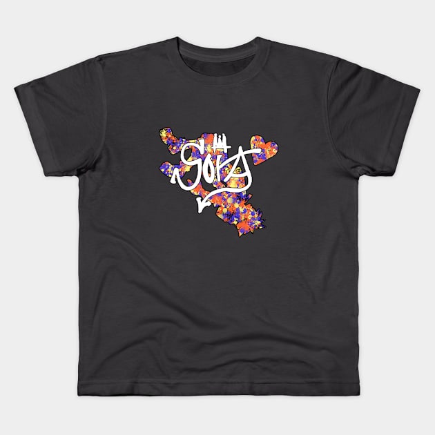 Sora In Theme Park Autograph Kids T-Shirt by DisneyDan